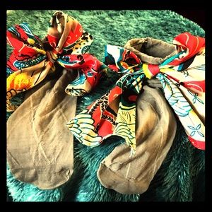 Retro vintage bow tie mesh socks
